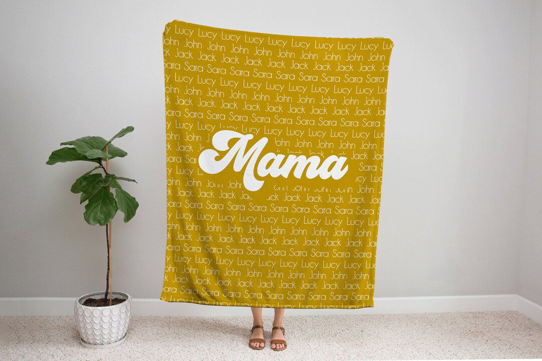Mama Blanket, Personalized Custom Blanket, Name Blanket, Mothers Day