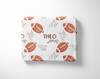 Football Blanket, Football Name Personalized Blanket, Custom Football Blanket, Cozy Football Blanket, Football Blankie, Stadium blanket