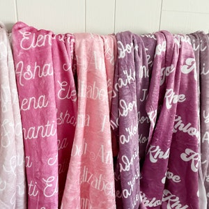 Personalized Custom Blanket, Baby Girl Blanket, Name Blanket, Girl Blanket Gift, Baby Blanket, Kids Blanket, Personalized Gift, Custom Gift