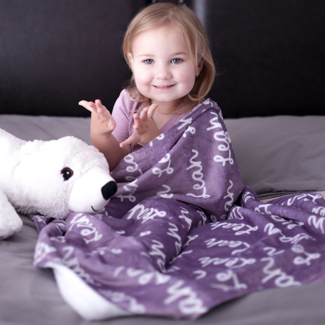 Personalized Custom Blanket 30x40in, Name Blanket, Blanket Gift, Baby