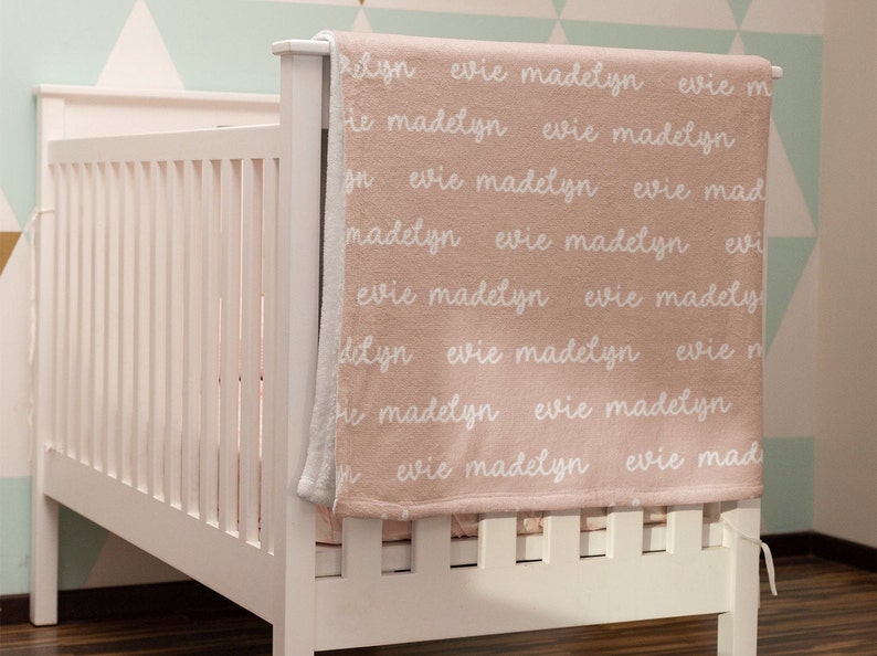 Personalized Custom Blanket Baby Girl Blanket Name Blanket Etsy