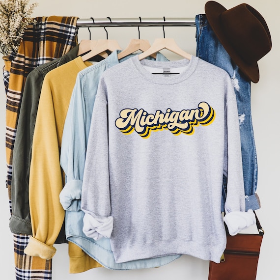 retro michigan sweatshirt