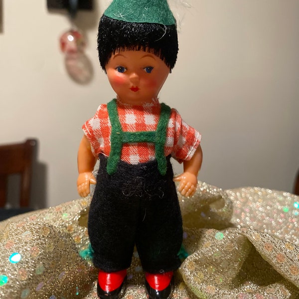 1950’s German Celluloid Boy in Costume Doll