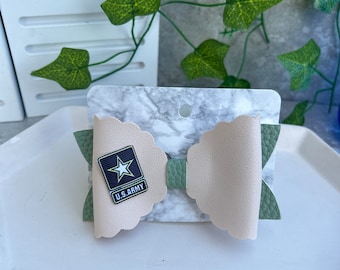Personalized Military Army Hair Bow, Military Bows, Army Bows, Personalized Bows