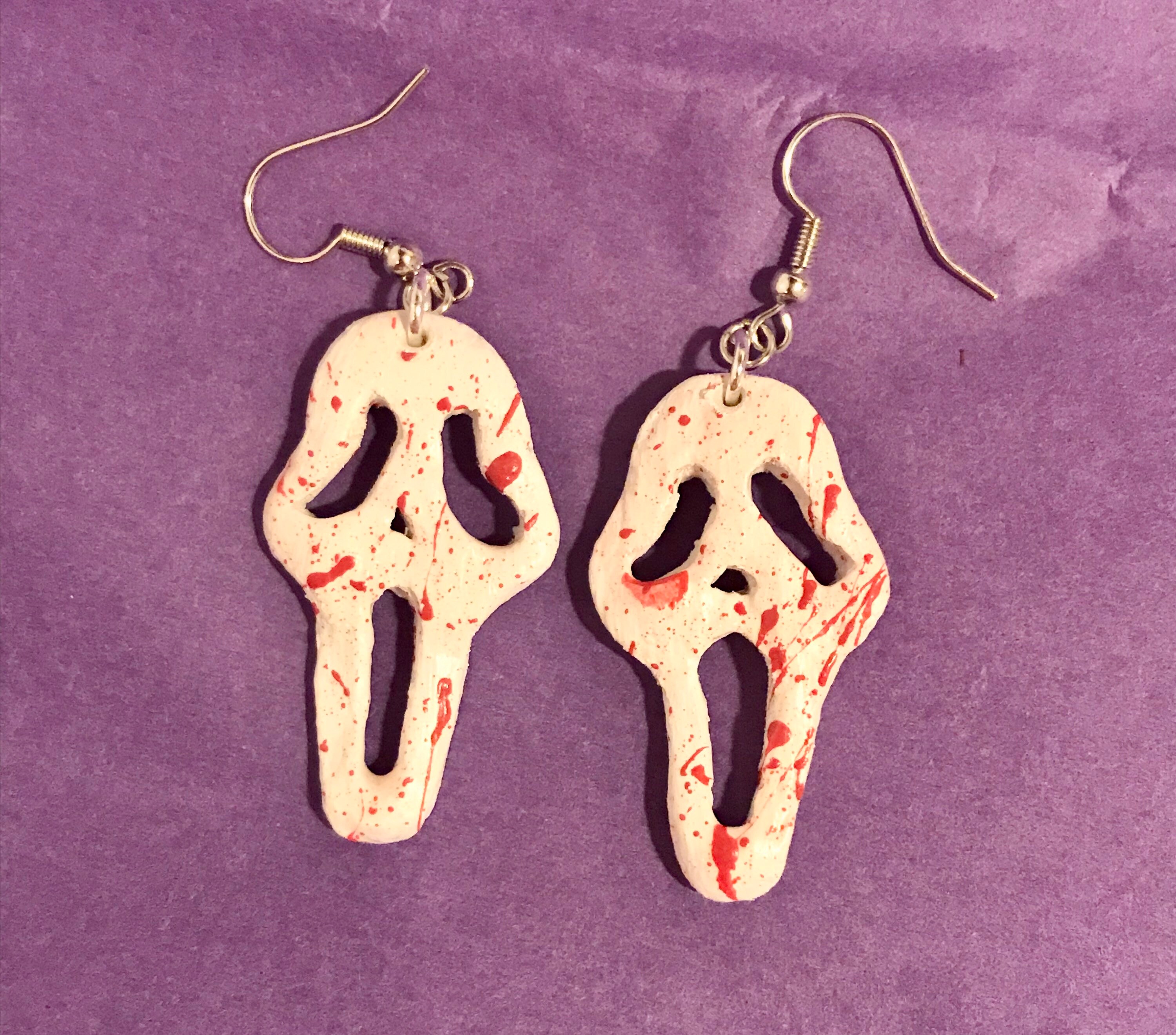 Scream Earrings Horror Jewelry Halloween Scary Spooky Etsy