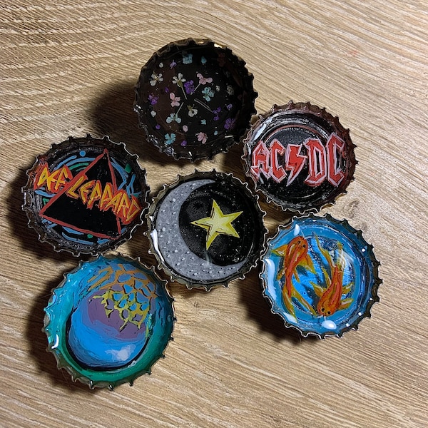 Bottle Cap Keychain Etsy