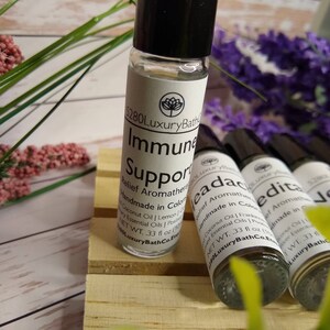 IMMUNE SUPPORT | Essential Oil Roller Blend | 10mL | Aromatherapy Rollerball | Essential Oil Rollerball | Stocking Stuffers | Cold Relief