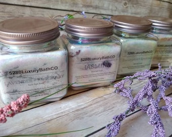 Bath Salts | Mother's Day Gifts | Bulk Bath Salts | Himalayan Bath Salt | Lavender Bath Soak | Rose Bath Salts | Self Care Gifts 18 oz | Spa