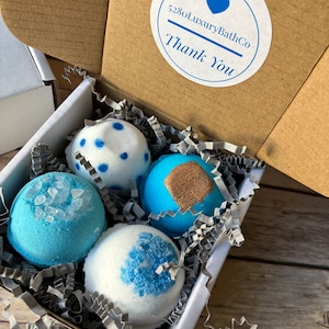 Mini cadeau de Noël pour hommes de bombes de bain, 4 pièces, cadeaux pour la Saint-Valentin, bombes de bain pour moins de 10 ans, bombes de bain, cadeaux pour petit ami, bas de Noël