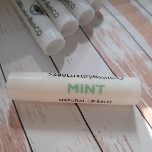 MINT Lip Balm All Natural Lip Balm Coworker Gift Stocking Stuffer Men&#39;s Lip Balm Manly Kids Lip Balm Unisex Lip Balm Party Favors