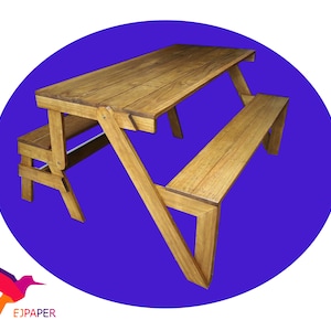 Bench folding picnic table plans how to make your own folding garden table folding picnic table