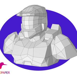 Chief plantillas planos home 3D Papercraft Low Poly papercraft template Paper Sculpture gift pepakura pattern template