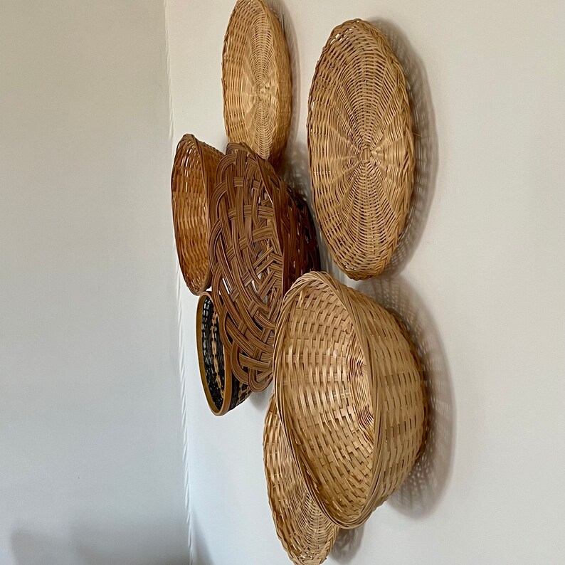 Paniers Muraux En Raphia Décoration Murale En Raphia, Décoration Murale