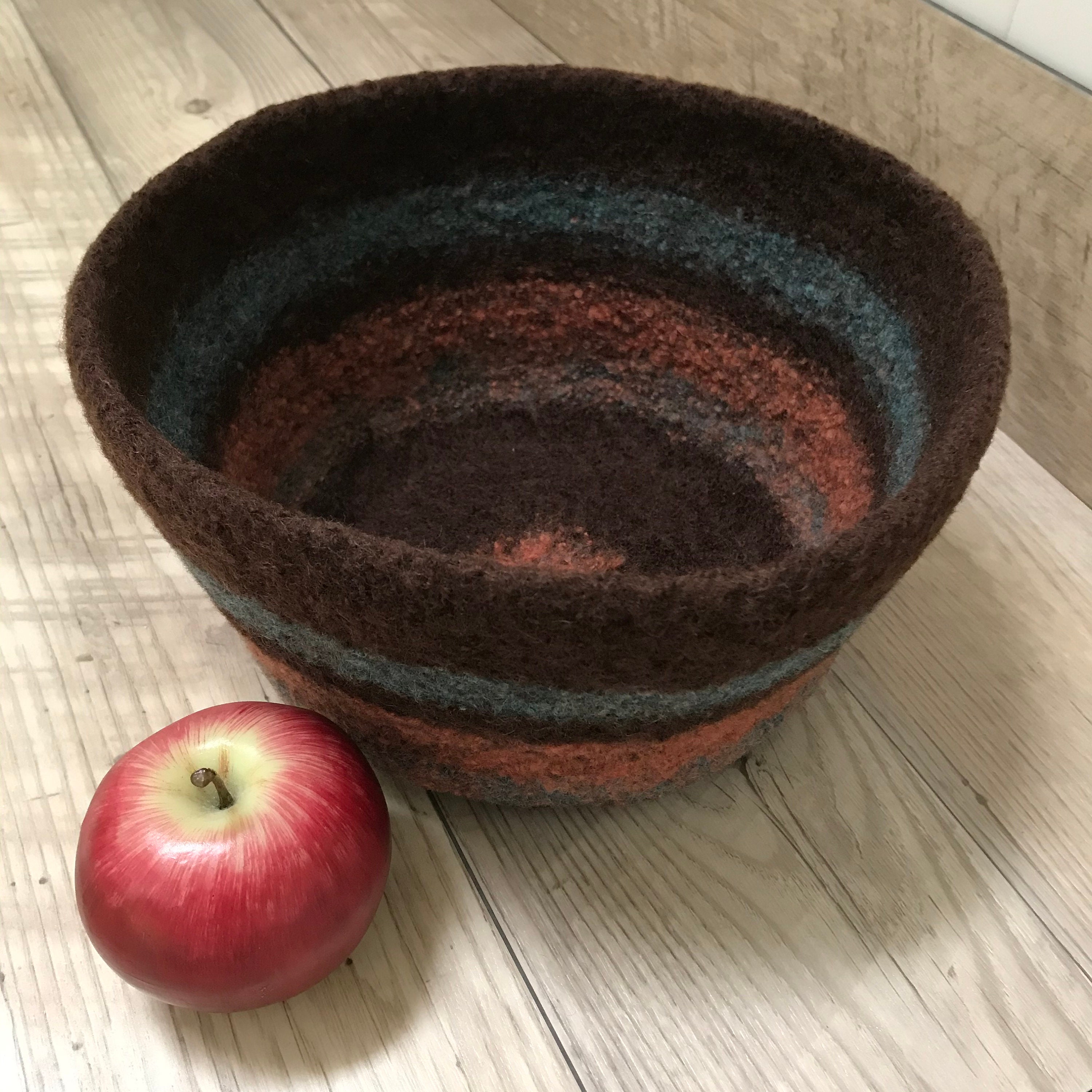 Large Felted Wool Bowl FB26 Etsy
