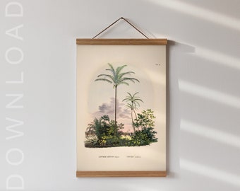 Download print, Vintage palm tree, printable wallart, tropical print