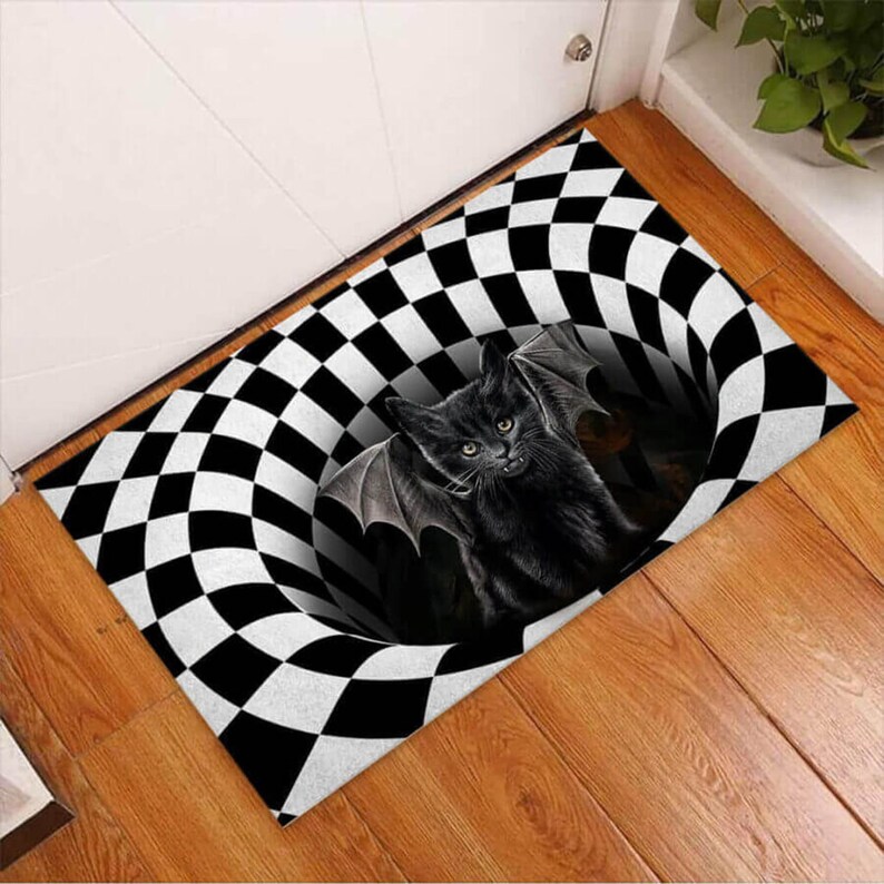 Bat cat doormat