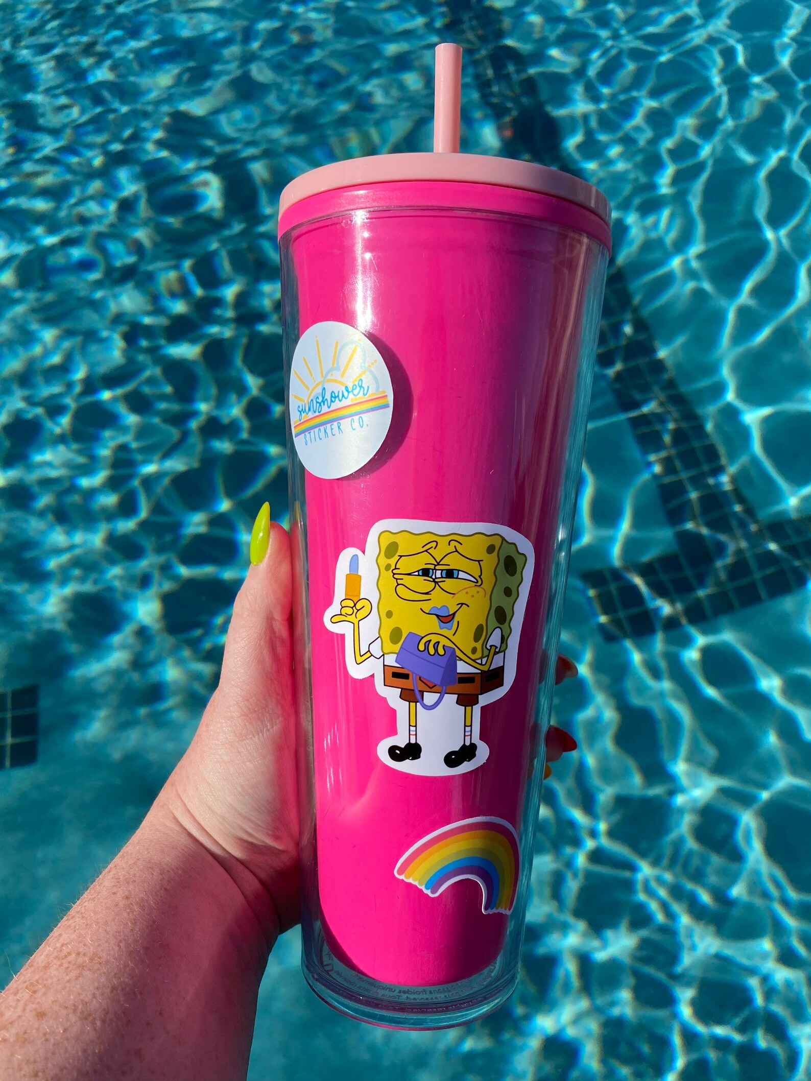 Coral Blue Spongebob Meme Waterproof Glossy Vinyl Die Cut Etsy