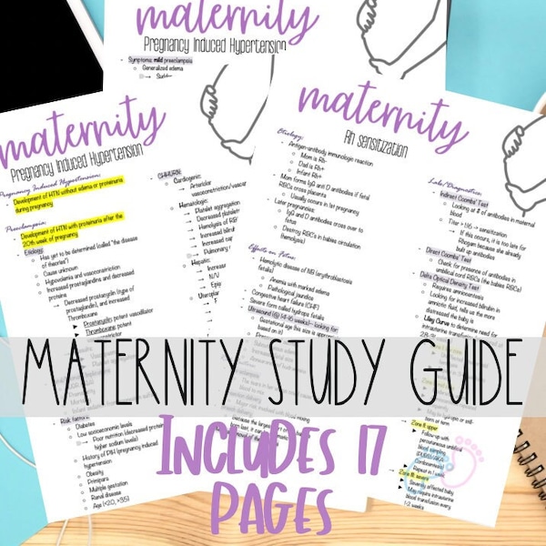 Maternity Study Guide Etsy