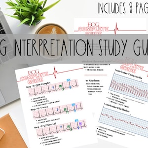 ECG/EKG Interpretation Complete Guide, Nursing School Cardiac, DIGITAL