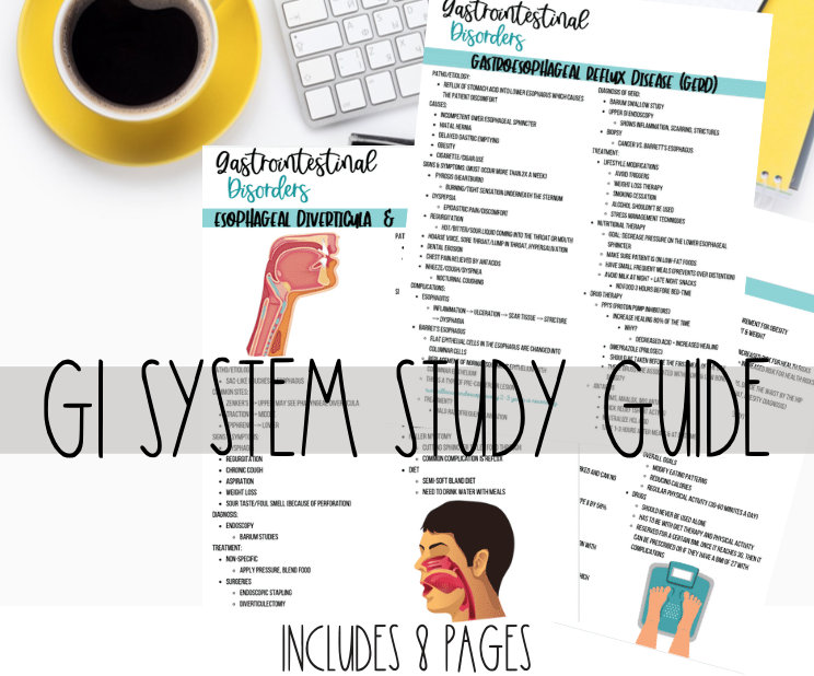 GI System Study Guide, Nursing School Study Guide, Med Surg Study Guide ...