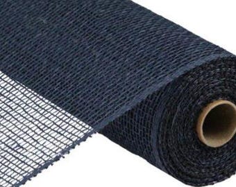 10 inch Poly burlap mesh- Navy Blue