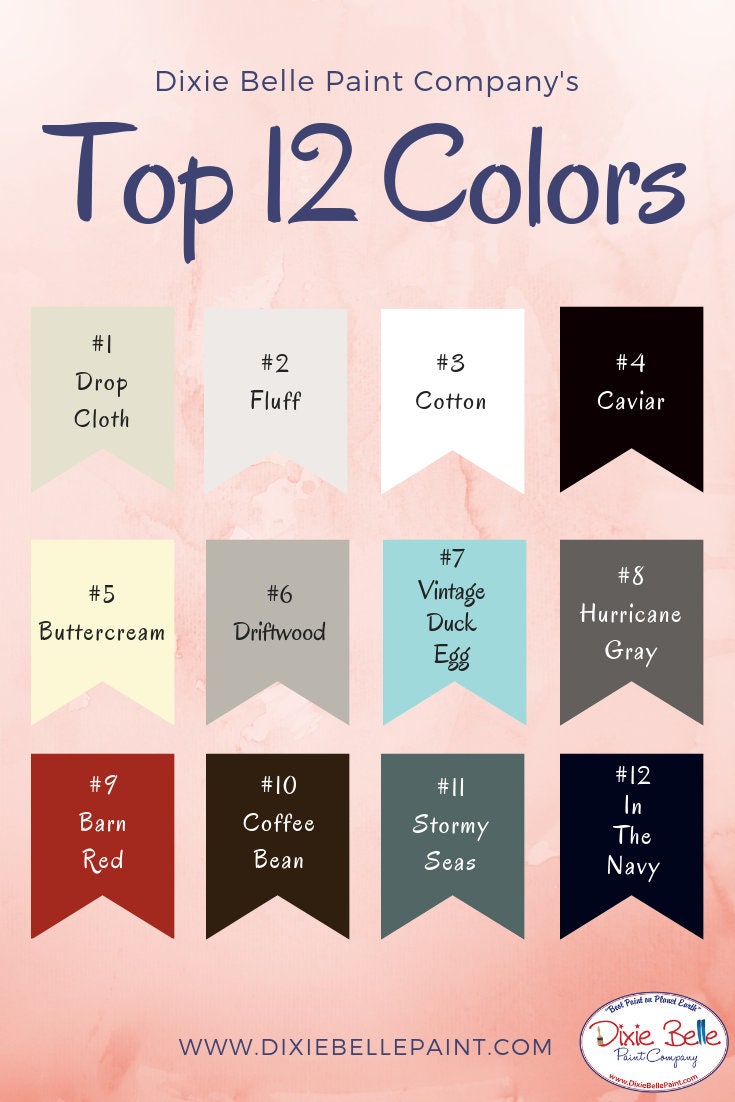 Dixie Belle Chalk Mineral Paint 8oz 3 colors gets free Etsy