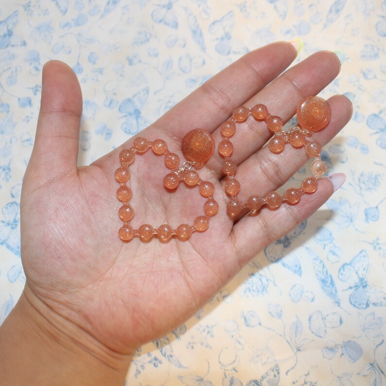 Caramel Apple Resin Jewelry Heart Hoops Lotta Love Earrings