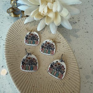 Teacher Earrings | Teacher Floral Earrings | First Day of School Earrings | Polymer Clay Earrings