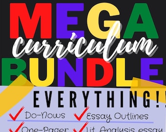 Mega Curriculum Bundle for Middle or High School
