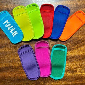 Popsicle Holder, Personalized Popsicle Holder, Custom Popsicle Holder, Neoprene Ice Pop Holder, Freeze Pop Holder, Popsicle Sleeve, Summer