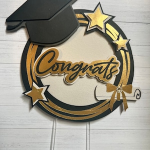 Graduation Cake Topper, Personalized Graduation Cake Topper, Cake Decorations, Cake Topper, Graduation Decor, Congrats Grad Cake Topper