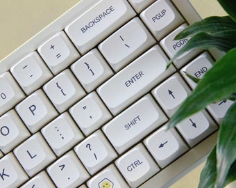 Vanilla Keycaps For MX Switch Mechanical Keyboard PBT Minimalist White Keycaps XDA Profile