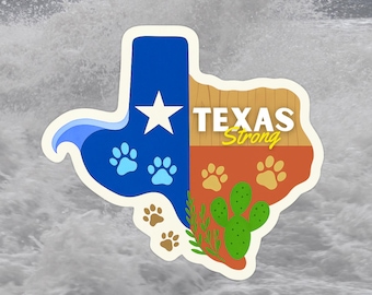 Texas Strong Vinyl Sticker,  Texas lover sticker, Texas state decal waterproof vinyl sticker