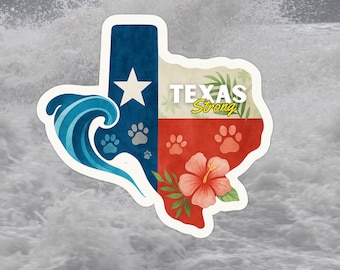 Texas Strong Vinyl Sticker, Texas lover state sticker decal, Texas resident gift, Texas decal waterproof vinyl, holographic sticker