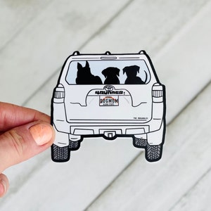 4 Adesivo Suv Runner, adesivo Dogmom personalizzato, adesivo per auto per cani sedile posteriore per regalo mamma cane, adesivo suv decalcomania per auto, adesivo personalizzato papà cane