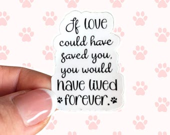 Pegatina conmemorativa para perros: calcomanía para la pérdida de una mascota, regalo para el duelo por una mascota
