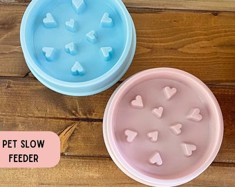 Heart Slow Feeder Dog Bowl: Interactive Pet Gift
