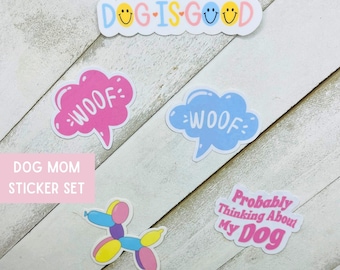 Hund Mama Sticker Pack: Wasserfester Laptop Aufkleber