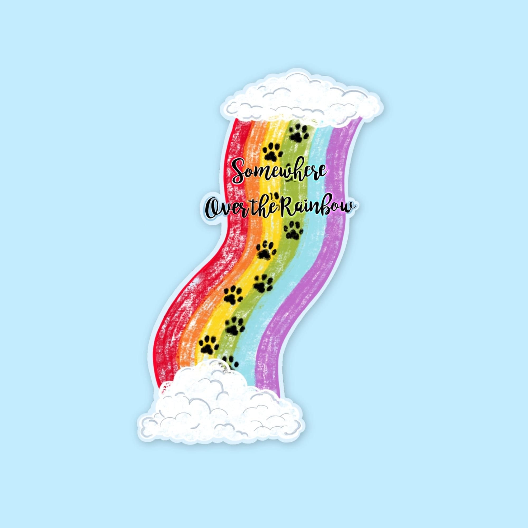 Rainbow Bridge Pet Memorial Sticker: Dog Cat Loss Sympathy Gift - Etsy