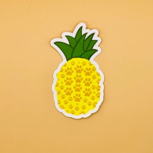 Ananas Aufkleber, Haustier-Pfote-Aufkleber, Tropische Früchte Aufkleber, Ananas-Aufkleber, Tierpfoten-Aufkleber, Katzenmama-Aufkleber, Hundemama-Aufkleber