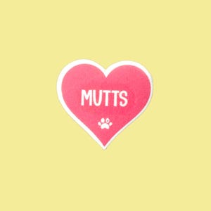 Straathonden sticker sticker, reddingshond ik hou van straathonden hondenras cadeau, reddingssticker adopteren, roze hart dogmom mini sticker sticker voor beker