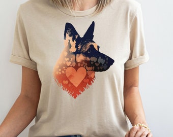 Camiseta para amantes del pastor alemán: camiseta retro para mamá o papá perro