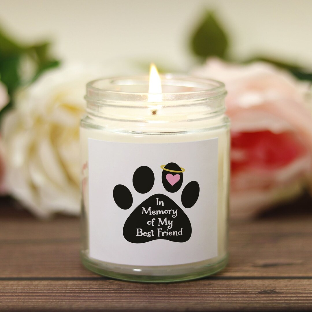 Pet Loss Candle in Memory of My Best Friend Dog Memorial Gift Pet Loss ...