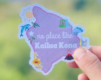 Kailua Kona Hawaii Sticker: Waterproof Island Travel Decal