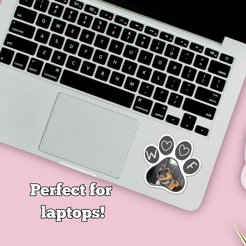 Custom Pet Photo Sticker: Paw Print Decal, Dog/Cat Mom Gift image 5