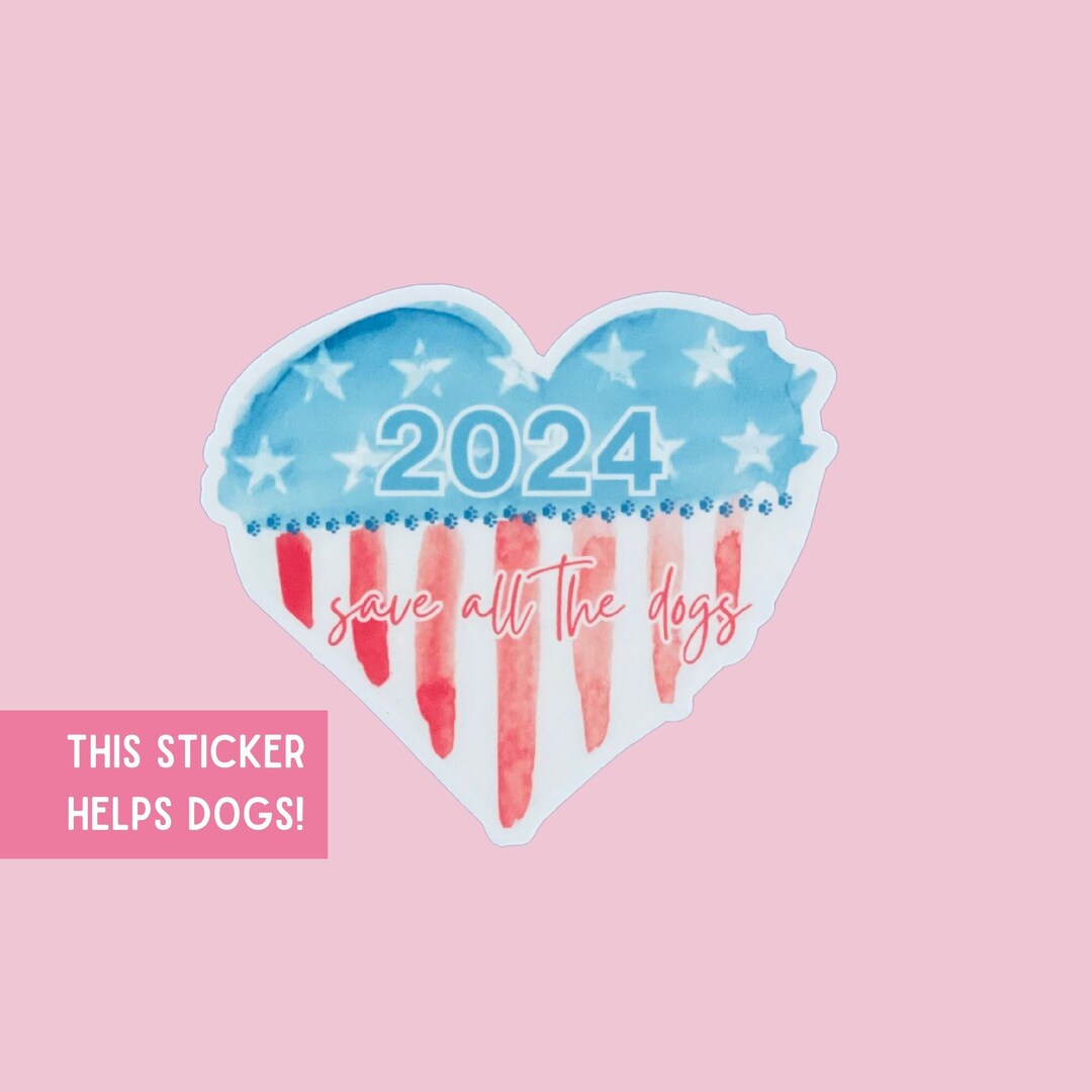 Election Sticker, 2024 Sticker, Usa Flag Heart Decal, Foster Sticker ...