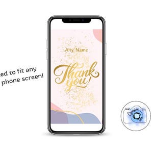 Digitale bedankkaartjes * geschikt voor elke mobiele telefoon * Gratis optie om te personaliseren! * Download en gebruik zoals het is of bewerk en voeg namen toe *