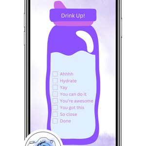Digitales Kunst Bild für Handys * Trink-Wasser-Erinnerung * In der Größe angepasst an Ihr Handy * Herunterladen und sofort verwenden * Hintergrundbild *