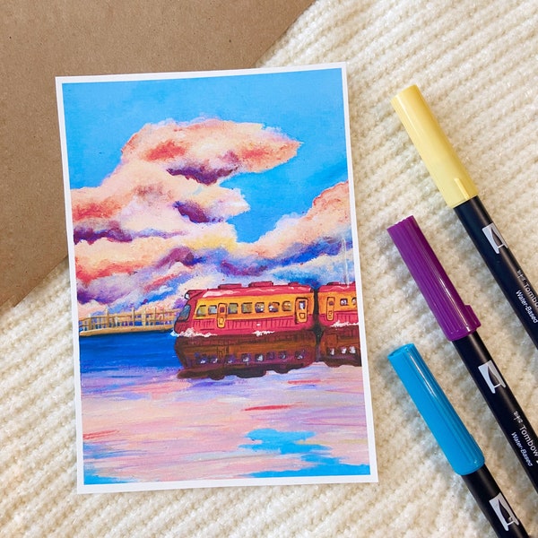 Spirited Away Train Art Print| art print, wall art, studio ghibli, spirited away