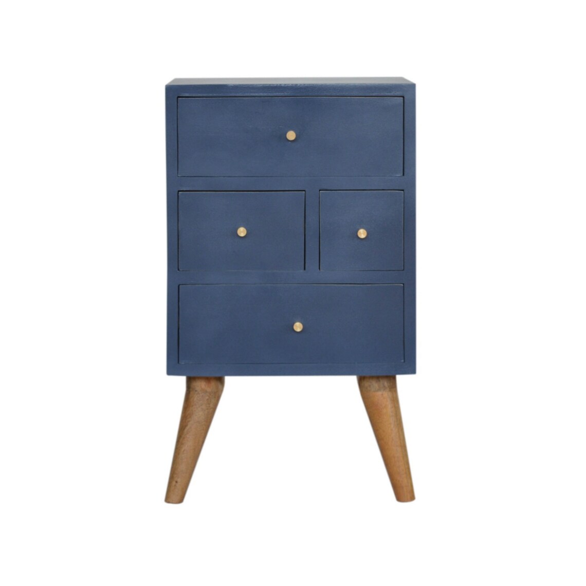 Blue Bedside Table Wood Bedside Modern Style Etsy